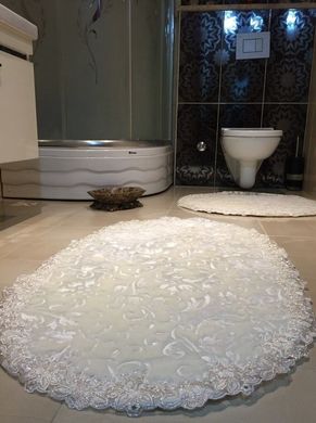 Набор велюровых ковриков для ванной Estima krem
