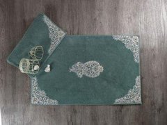 Набір килимків для ванни з мереживом Maco home lotus yesil