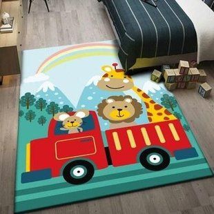 Дитячий килим безворсовий Homytex giraffes grey