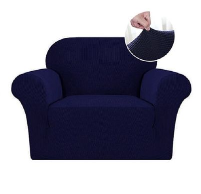 Набор чехлов на диван+2 кресла трикотаж жаккардовый Homytex Синий