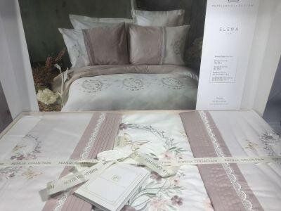 Элитное постельное белье с вышивкой Pupilla elena lila