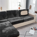 Чехлы на диванные подушки - сидушки Homytex Темно-серый 145*185 (85/90)+20см.