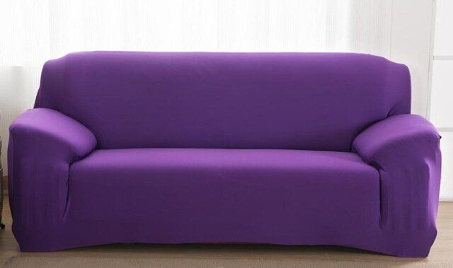 Набор чехлов на угловой диван 3.2 Homytex Серый /Фиолетовый