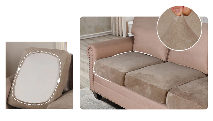 Чохли на дивані подушки - сидіння Homytex 50*70 (50/70)+20 см. Пісочний