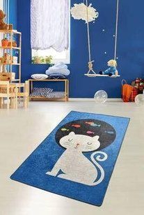 Ковер детский безворсовый Chilai Home 100х160 Cat and fishes