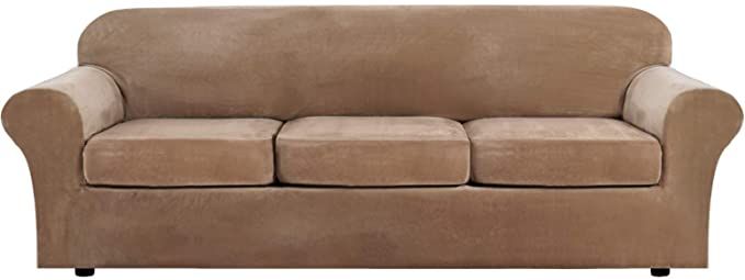 Чехлы на диванные подушки - сидушки Homytex Песочный 150*190 (50/70)+20см.