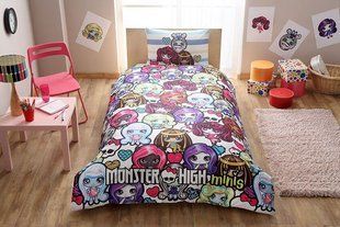 Детский и подростковый комплект TAC Monster High Mini Ранфорс / простынь на резинке
