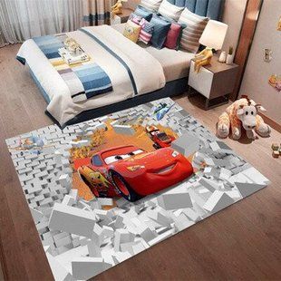 Детский ковер безворсовый Homytex tachki makvin
