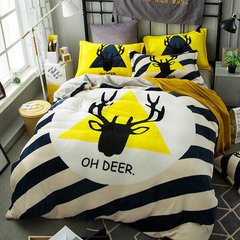 Плюшевое постельное белье евро размер Homytex On deer