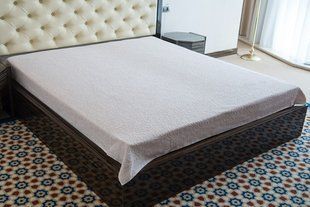 Простынь "hanibaba" хлопок махра brusk kream 200*220