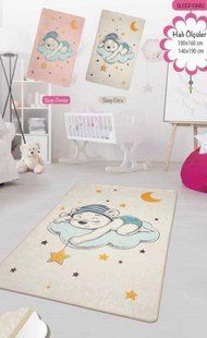Ковер детский безворсовый&nbsp;Chilai Home 140 х 190 см. Sleep ekru