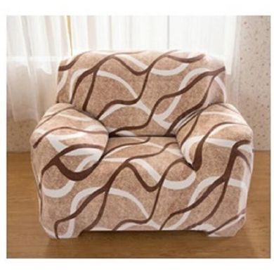 Чохол на диван + 2 крісла замша / мікрофібра Homytex Хвиля беж