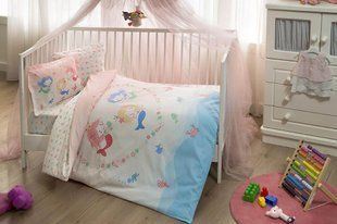 Комплект постільної білизни в ліжечко TAC Mermaid Pink