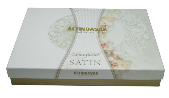 Постельное белье сатин евро размер Altinbasak Elis beyaz
