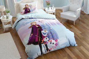 Детский и подростковый комплект TAC Frozen2 Ранфорс / простынь на резинке