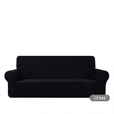 Чехол на трехместный диван трикотаж жаккардовый Homytex Черный