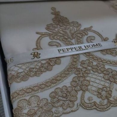 Элитное постельное белье с вышивкой PEPPER HOME Romance gold