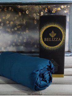 Petrol 160х200см., сатиновая простыня на резинке Belizza