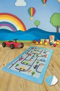 Ковер детский безворсовый Chilai Home 140 х 190 см. baby cars