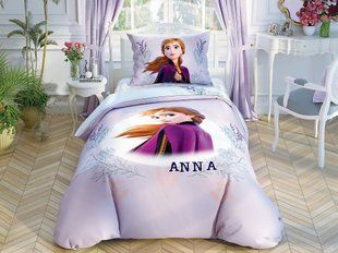 Дитячий та підлітковий комплект TAC Frozen2 DColor Anna Ранфорс / простирадло на резинці+подвійний малюнок