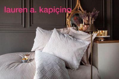 Элитное постельное белье с вышивкой Pupilla lauren kapuchino