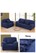 Чехол на диван + 2 кресла эластичный Homytex Синий