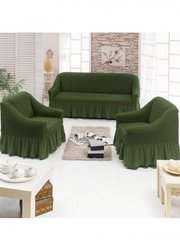 Чехол на диван+2 кресла Golden Люкс Зеленый