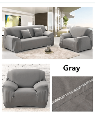 Чехол на диван + 2 кресла эластичный Homytex Серый