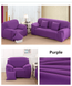 Чохол на диван + 2 крісла еластичний Homytex Фіолетовий