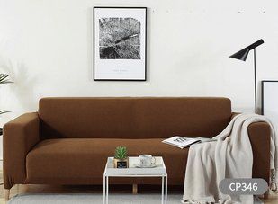 Жакардовий чохол на 3х місний диван Homytex Пісочний