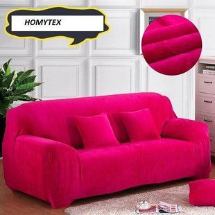 Чохол на 3-х місцевий диван замша-мікрофібра Homytex Фуксія