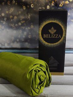 Yesil 180х200см., сатиновая простыня на резинке Belizza