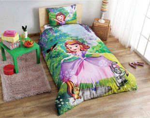 Детский и подростковый комплект TAC Sofia The First Ранфорс / простынь без резинки