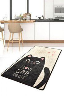 Ковер детский безворсовый Chilai Home 100 х 160 см. I love cat
