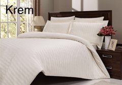 Комплект постельного белья сатин-жакард евро размер altinbasak ekru