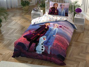 Дитячий та підлітковий комплект TAC Disney Frozen 2 Autumn Ранфорс / простирадло на гумці