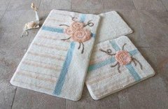 Набор ковриков для ванной 3 пр. ALESSIA buket pembe