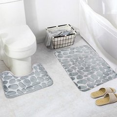 Килимки для ванної кімнати з ефектом пам'яті Homytex 2 пр. Камені Grey