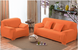 Чехол на диван + 2 кресла эластичный Homytex Оранжевый