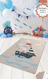 Ковер детский безворсовый Chilai Home 100 х 160 см. Sailor gry
