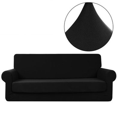 Чохол на 4хмісний диван HomyTex універсальний Біфлекс Чорний