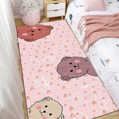 Дитячий килим безворсовий Homytex Bear pink