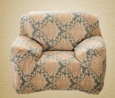 Чехол на диван + 2 кресла эластичные принт Homytex Абстракция беж