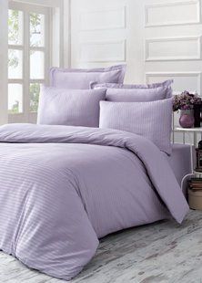 Комплект постільної білизни VICTORIA Stripe Sateen LİNE Ліловий