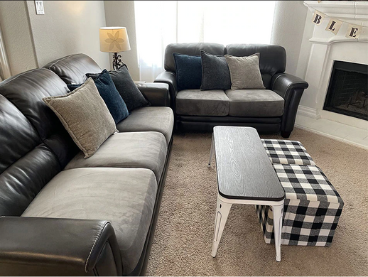 Чохли на дивані подушки - сидіння Homytex 50*70 (50/70)+20 см. Світло-сірий
