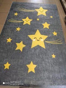 Ковер детский безворсовый Chilai Home 100*160 yellow star