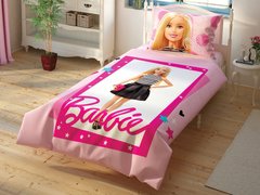 Дитячий та підлітковий комплект TAC Barbie Cek Ранфорс / простирадло на гумці