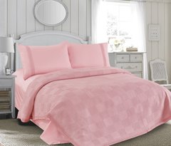 Комплект постельного белья Love You Пике с кружевом Розовое