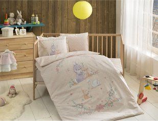 Комплект постільної білизни в ліжечко TAC Organic Happy Bunny