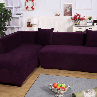 Набор чехлов на угловой диван замша-микрофибра 3.2 Homytex Фиолетовый